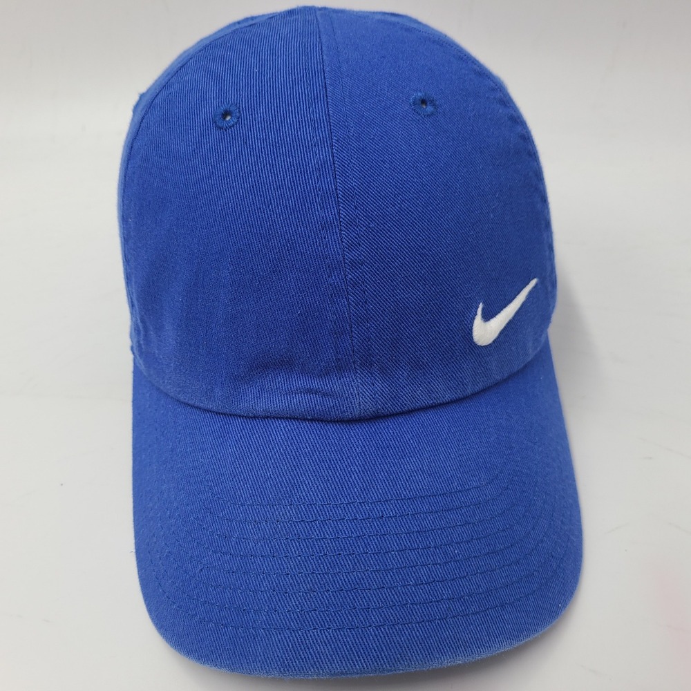 Nike Hat Strapback (Fits Small) Blue White S1ZE Heritage86 Swoosh Logo Dad Cap